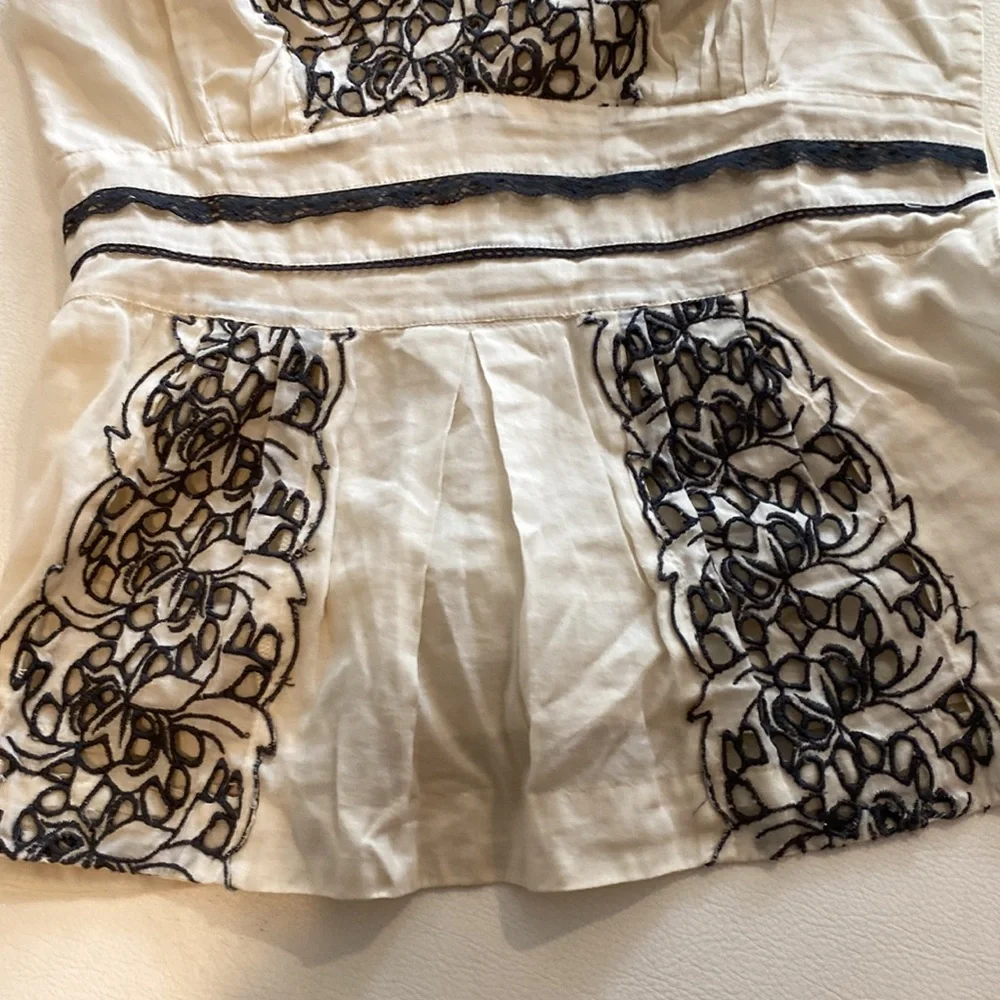 Anthropologie Floreat sleeveless embroidered lace blouse - Picture 4 of 6